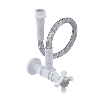 Rubinet Exposed Supply Kit (classic) x2 Matt White