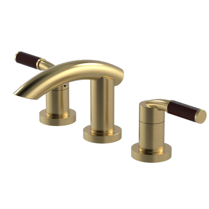 Rubinet Widespread Lav. Set. (less drain) Satin Brass