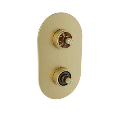 Baril Thermostatic pressure balanced shower valve with 2-way diverter (without handle)