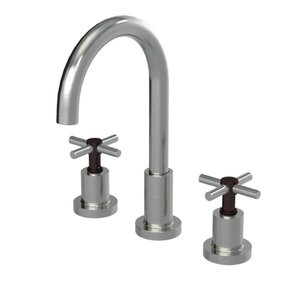 Rubinet Widespread Kitchen Set with LaSalle Spout Satin Nickel