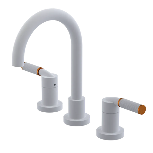 Rubinet Widespread Lav. Set. (less drain) Matt White