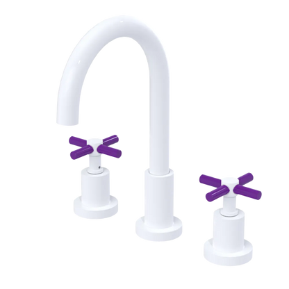 Rubinet Widespread Kitchen Set with LaSalle Spout White