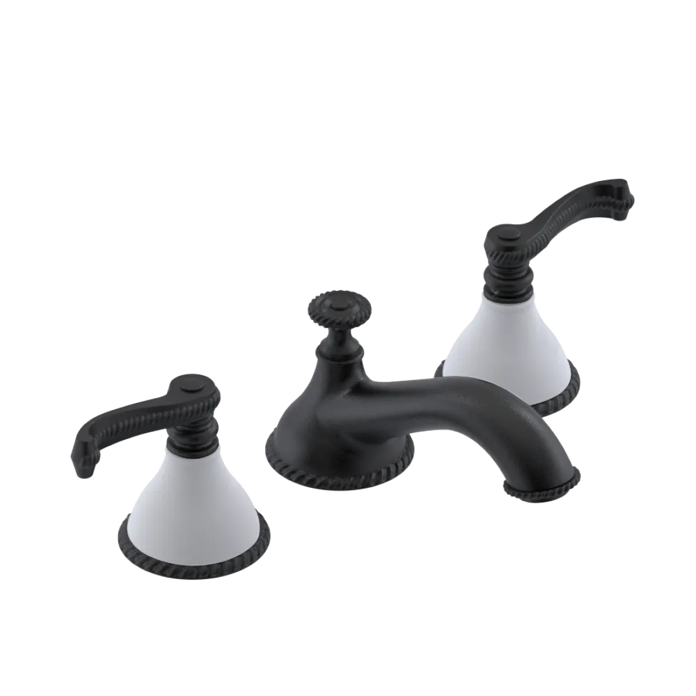 Rubinet Widespread Lav. Set. (less drain) Matt Black