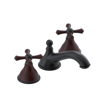 Rubinet Widespread Lav. Set. (less drain) Matt Black