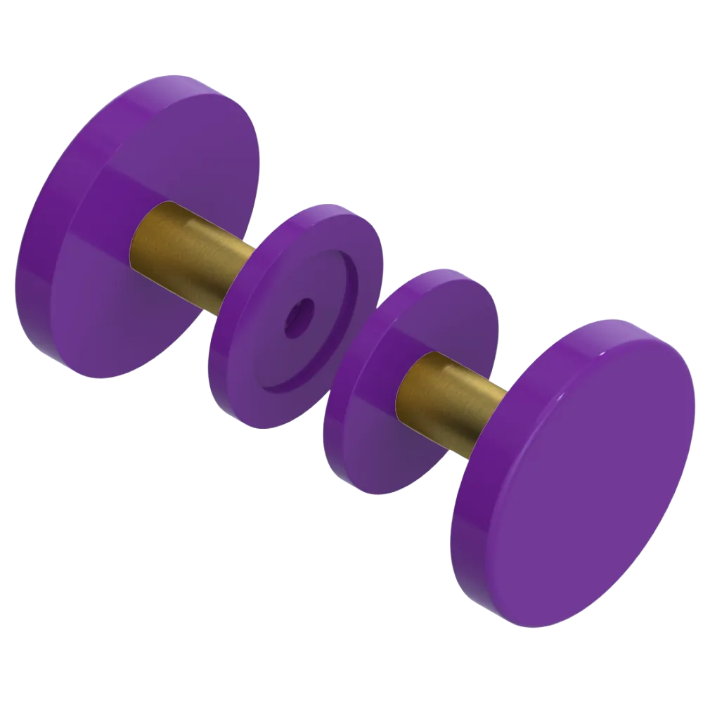 Rubinet Shower Door Knob (set) Purple Haze