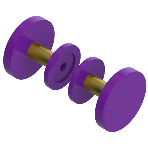Rubinet Shower Door Knob (set) Purple Haze