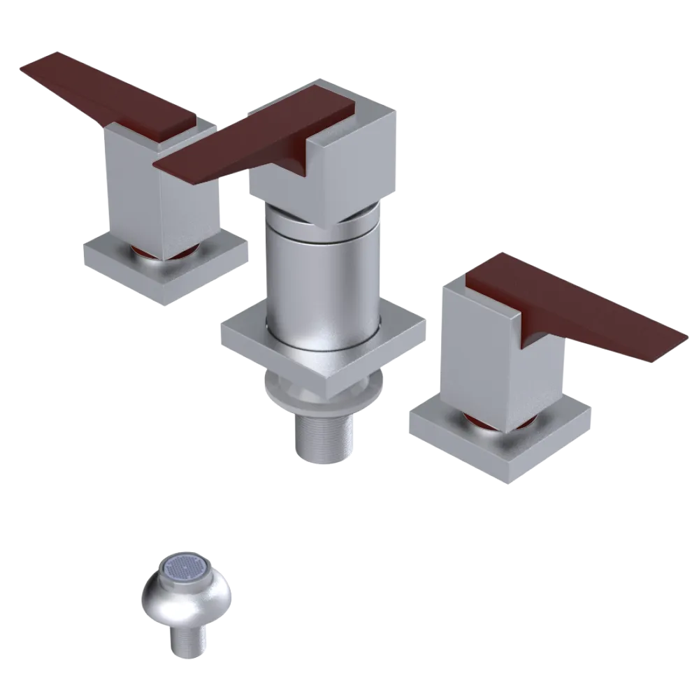 Rubinet Bidet Fitting with Spray, Diverter, and Vacuum Breaker (less drain) Satin Chrome