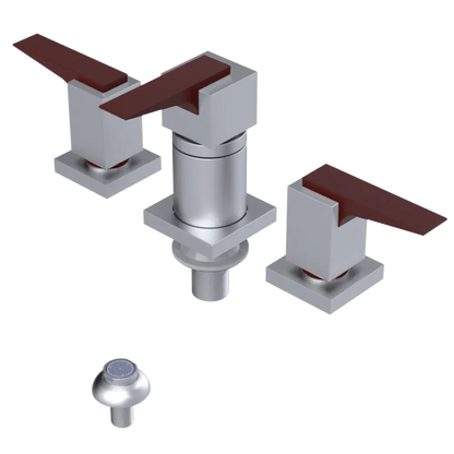 Rubinet Bidet Fitting with Spray, Diverter, and Vacuum Breaker (less drain) Satin Chrome