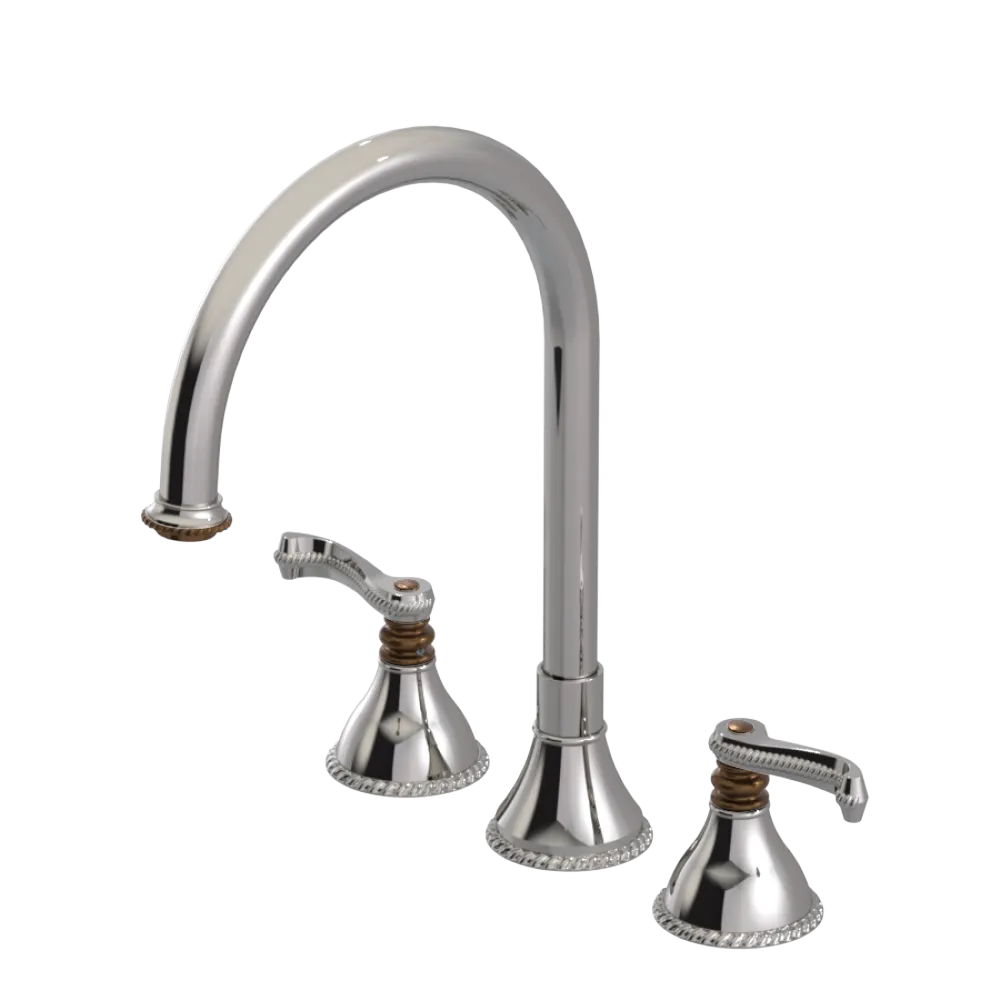 Rubinet Widespread Kitchen Set Polished Nickel