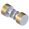 Rubinet Shower Door Knob (set) Satin Chrome