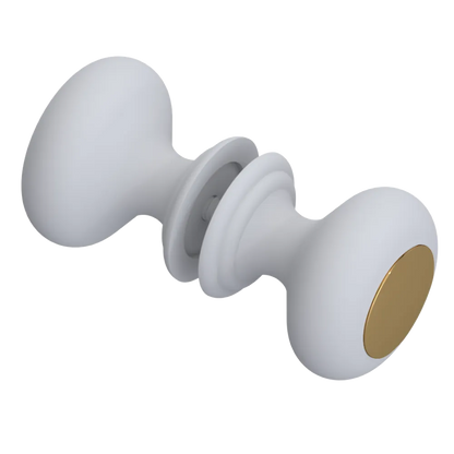 Rubinet Shower Door Knob (set) Matt White