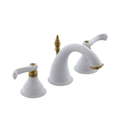 Rubinet Widespread Lav. Set. (less drain) Matt White