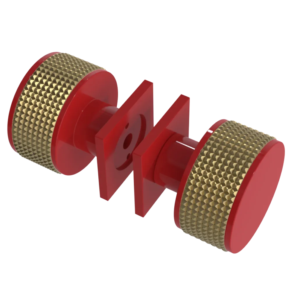 Rubinet Shower Door Knob (set) Red