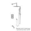Baril Complete pressure balanced shower kit without handle