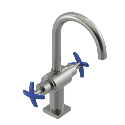 Rubinet Single Hole Dual Handle Lav. Set. (less drain) Satin Nickel