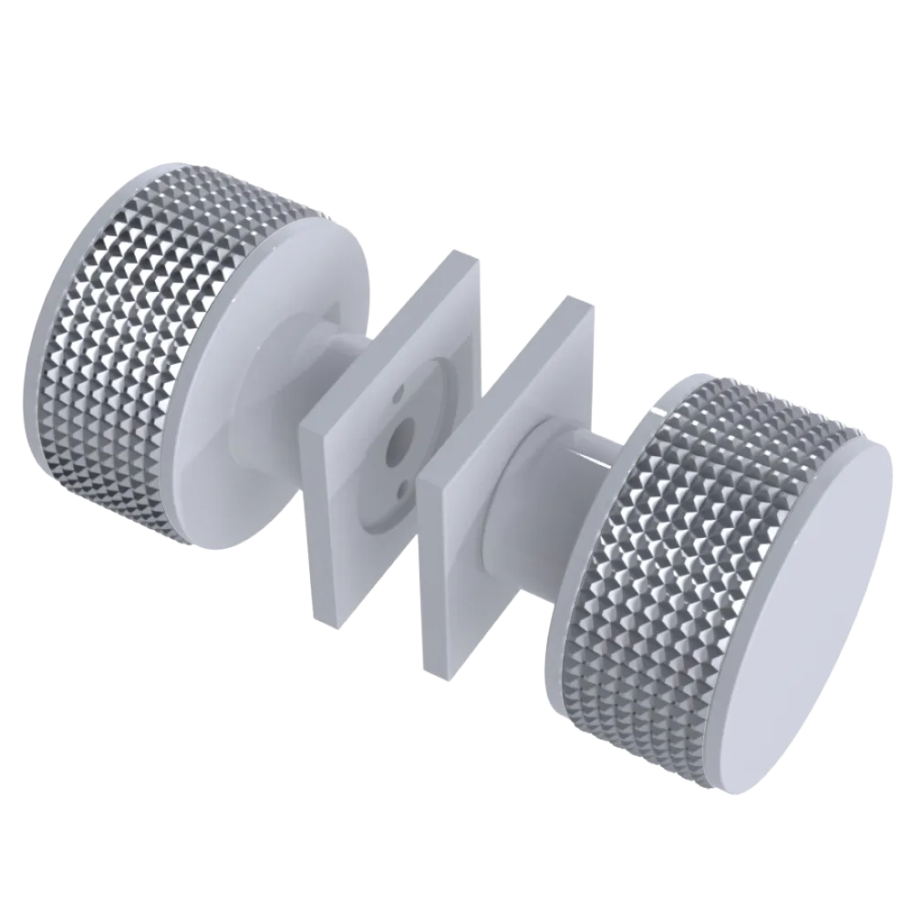 Rubinet Shower Door Knob (set) White