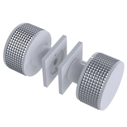 Rubinet Shower Door Knob (set) White
