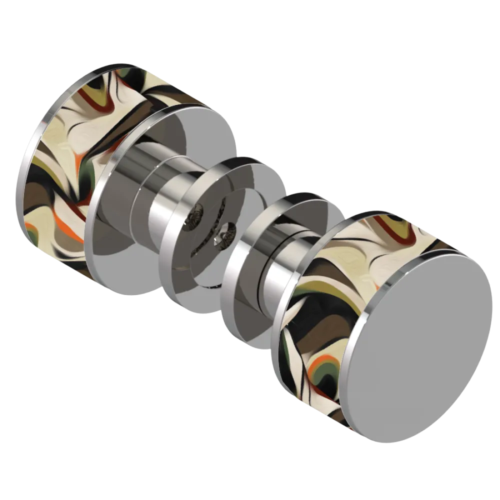 Rubinet Shower Door Knob (set) Polished Nickel