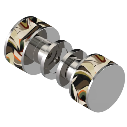 Rubinet Shower Door Knob (set) Polished Nickel