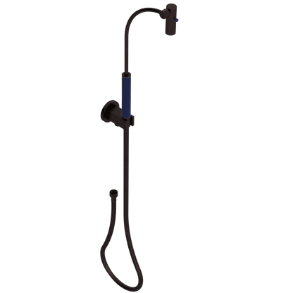 Rubinet Hand Held Shower Bidet with Extended Reach & Dual Function Spray Including Wall Bracket with Supply & Hose (Round) Oil Rubbed Bronze