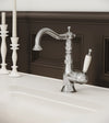 Baril Antique style single-hole lavatory faucet, drain included