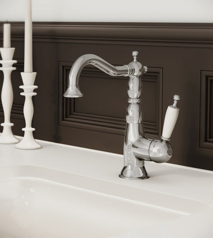 Baril Antique style single-hole lavatory faucet, drain included