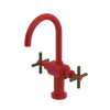 Rubinet Single Hole Dual Handle Lav. Set with LaSalle Spout (less drain) Red