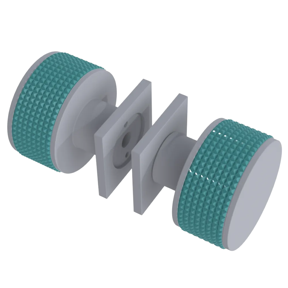 Rubinet Shower Door Knob (set) Matt White