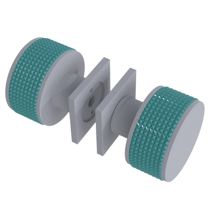 Rubinet Shower Door Knob (set) Matt White