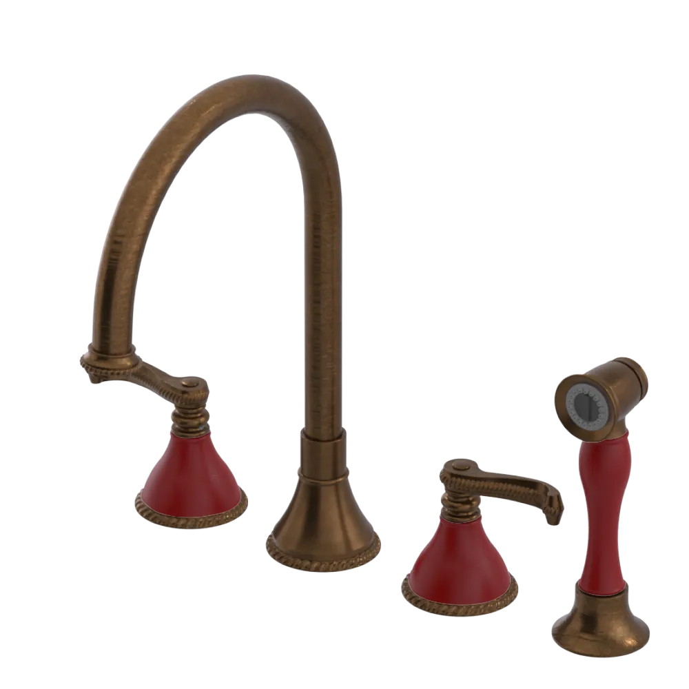 Rubinet Widespread Kitchen Set with Hand Spray Oil Rubbed Bronze