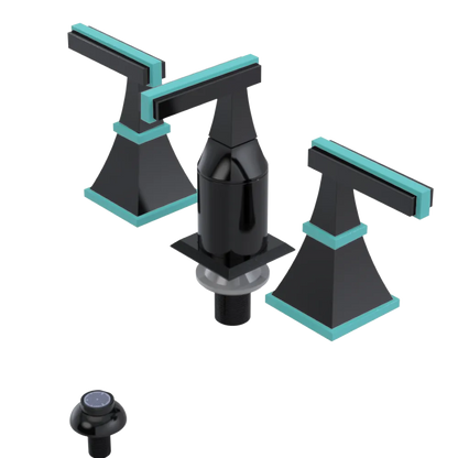 Rubinet Bidet Fitting with Spray, Diverter, and Vacum Breaker (Less Drain) Black