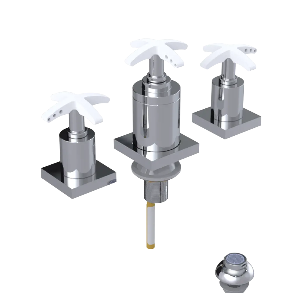 Rubinet Bidet Fitting with Spray, Diverter, and Vacuum Breaker (less drain) Chrome