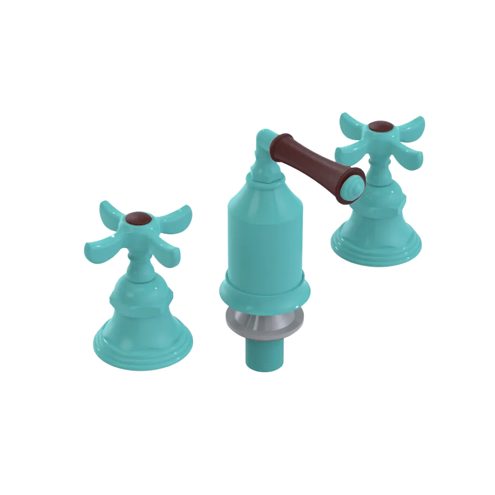 Rubinet Bidet Fitting with Spray, Diverter, and Vacum Breaker (Less Drain) Aqua