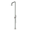 Rubinet Pressure Balance Outdoor Shower with Hand Held Shower & 10" Shower Head - 304 Stainless Steel Satin Nickel