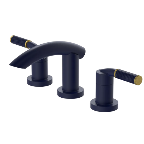 Rubinet Widespread Lav. Set. (less drain) Midnight Blue
