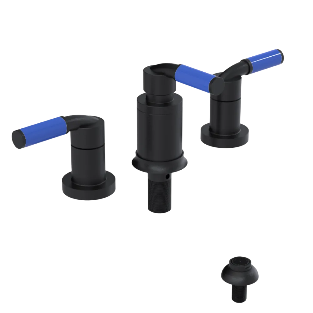 Rubinet Bidet Fitting with Spray, Diverter, and Vacuum Breaker (less drain) Matt Black