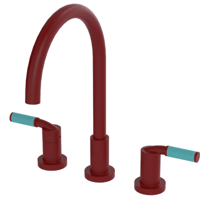Rubinet Widespread Kitchen Set Maroon
