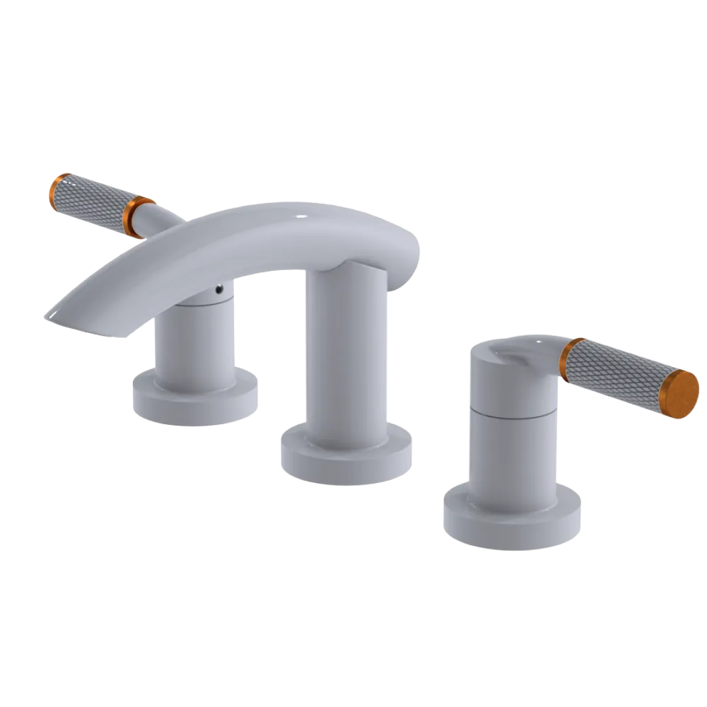 Rubinet Widespread Lav. Set. (less drain) White