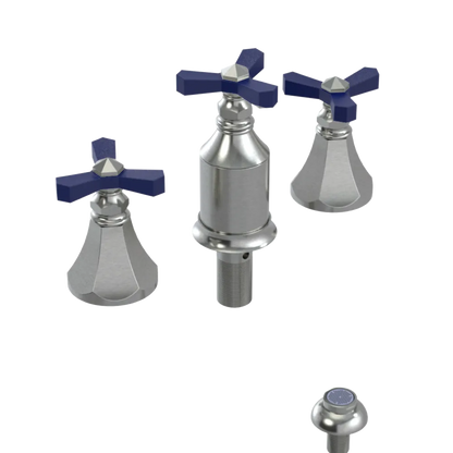 Rubinet Bidet Fitting with Spray, Diverter, and Vacum Breaker (Less Drain) Satin Nickel
