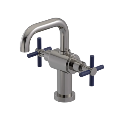 Rubinet Single Hole Dual Handle Lav. Set. (less drain) Polished Nickel