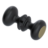 Rubinet Shower Door Knob (set) Matt Black