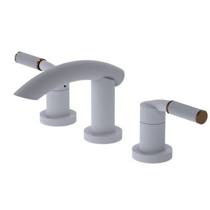 Rubinet Widespread Lav. Set. (less drain) Matt White