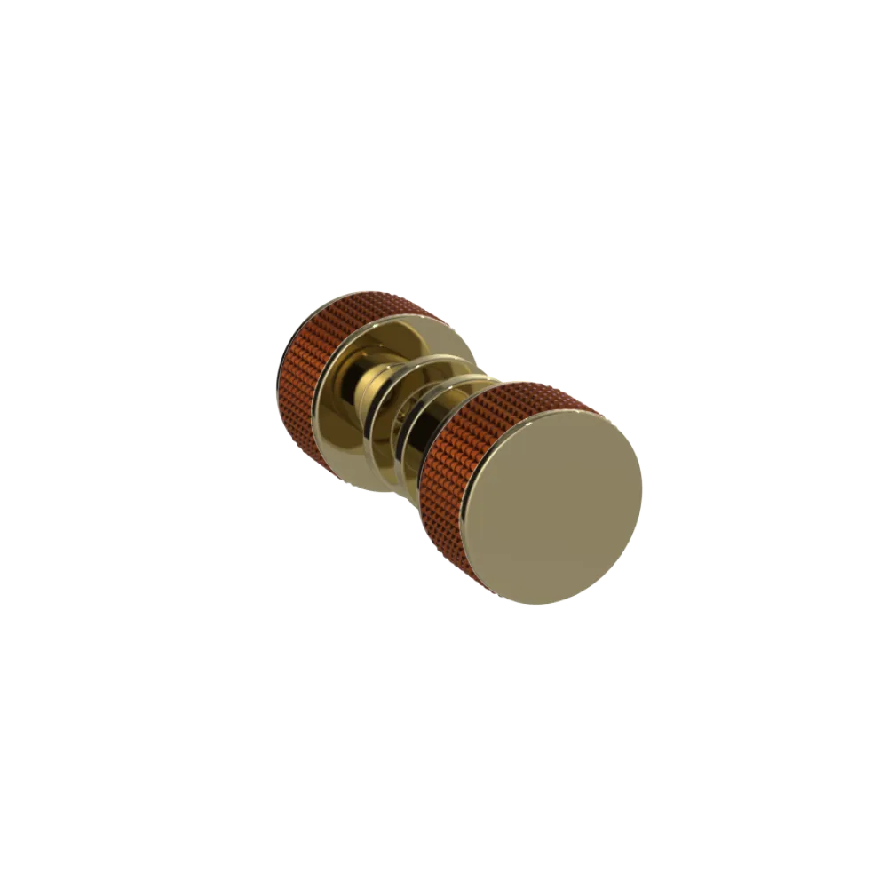 Rubinet Shower Door Knob (set) Natural Brass