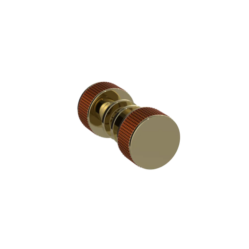 Rubinet Shower Door Knob (set) Natural Brass