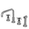 Rubinet Widespread Kitchen Set with Hand Spray Polished Nickel