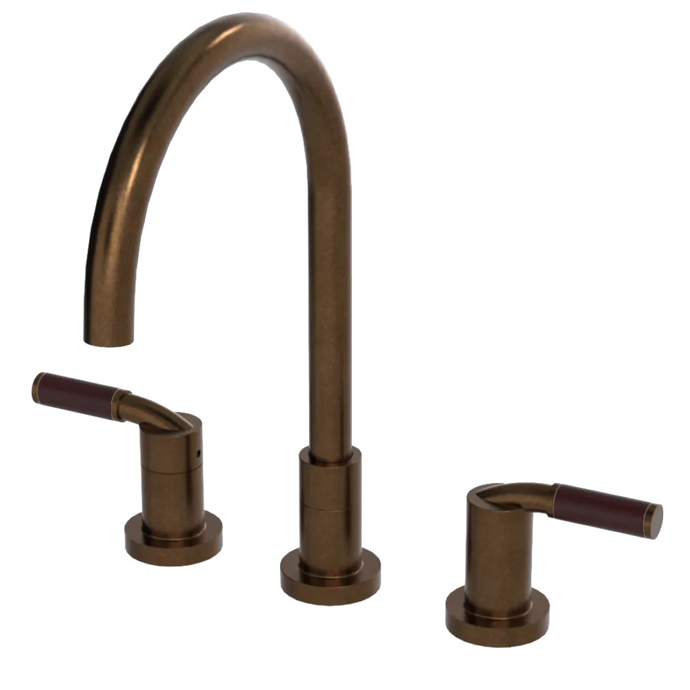 Rubinet Widespread Kitchen Set Tuscan Brass