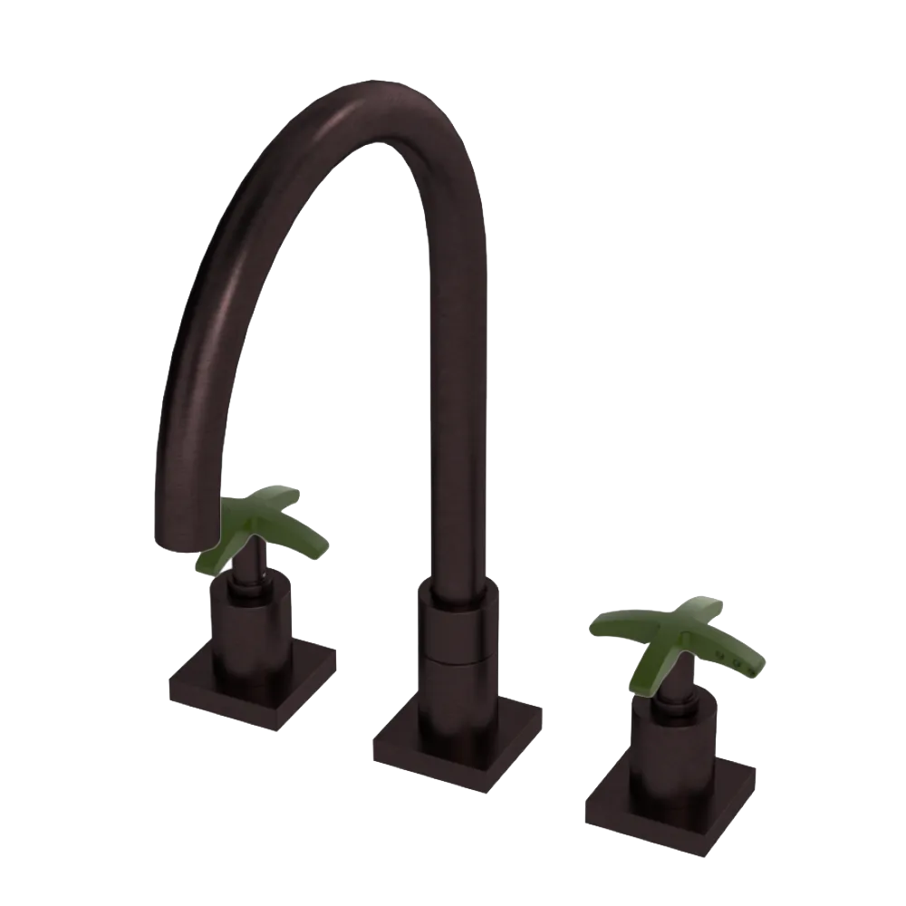 Rubinet Widespread Kitchen Set Oil Rubbed Bronze