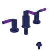 Rubinet Bidet Fitting with Spray, Diverter, and Vacuum Breaker (less drain) Midnight Blue