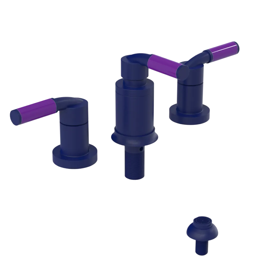 Rubinet Bidet Fitting with Spray, Diverter, and Vacuum Breaker (less drain) Midnight Blue