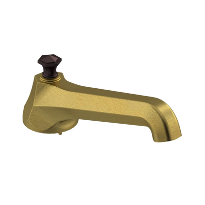 Rubinet Tub Filler Spout Deck Mount Antique Brass Matt